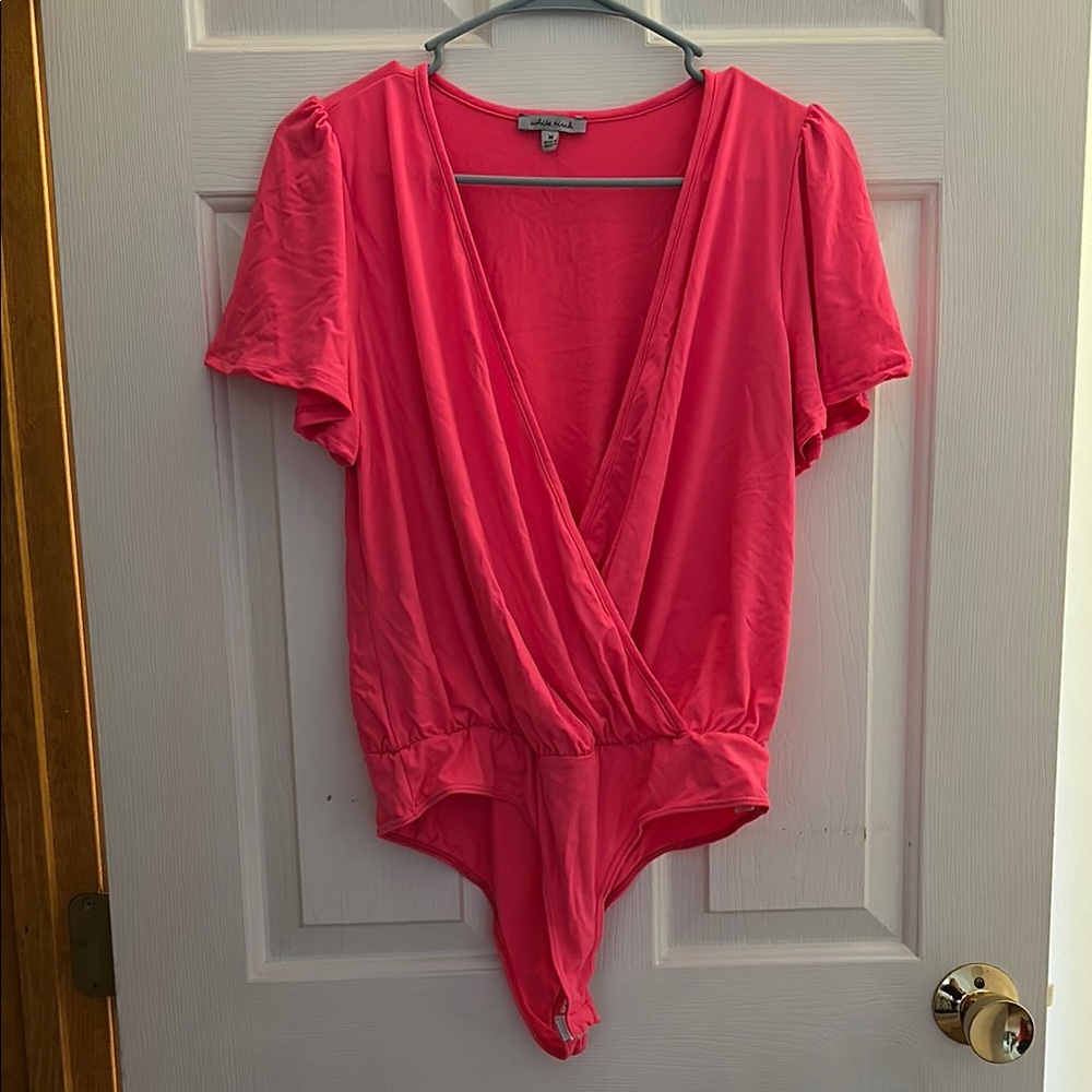 White Birch Pink Bodysuit Top